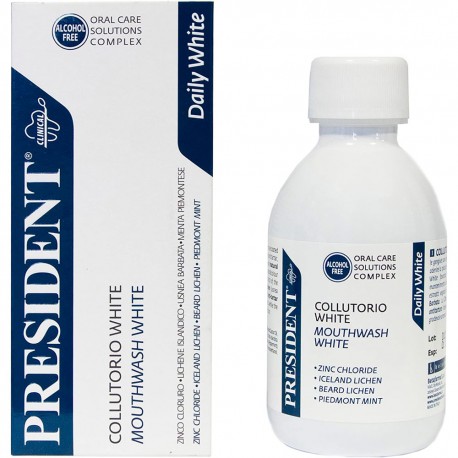 Ополіскувач для порожнини рота PRESIDENT WHITE PLUS, 200 мл
