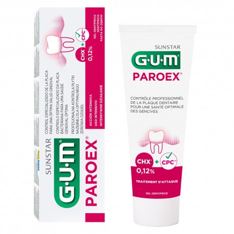 Зубная паста GUM PAROEX 0.12%, 75мл