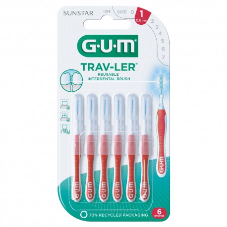 GUM Trav-Ler 0.8 мм міжзубні щітки