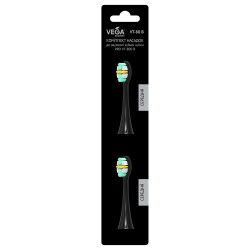 Set of nozzles Vega VT-80 B for sonic toothbrush VT-800 B (black) Effective cleaning