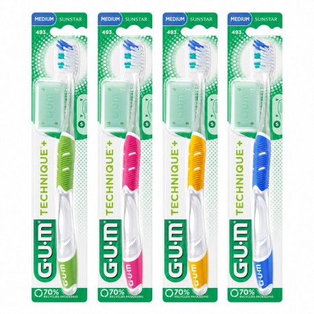 Зубна щітка GUM Technique Plus compact medium soft