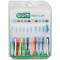 Набір міжзубних щіток в асортименті GUM TravLer 10 штук
